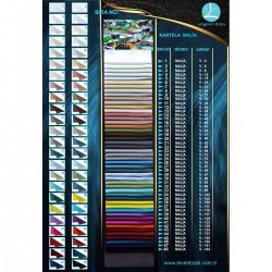 Malia Color Chart Wholesale Satin Background Curtain Fabrics Living Room and Bedroom Curtains 48 Models 100% Polyester